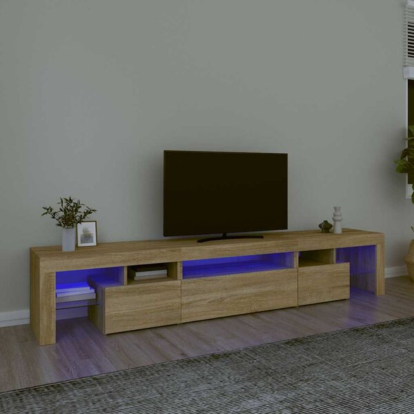 TV skříňka s LED osvětlením dub sonoma 215x36,5x40 cm 3152796