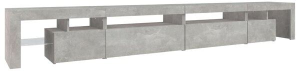 TV skříňka s LED osvětlením betonově šedá 290x36,5x40 cm 3152805