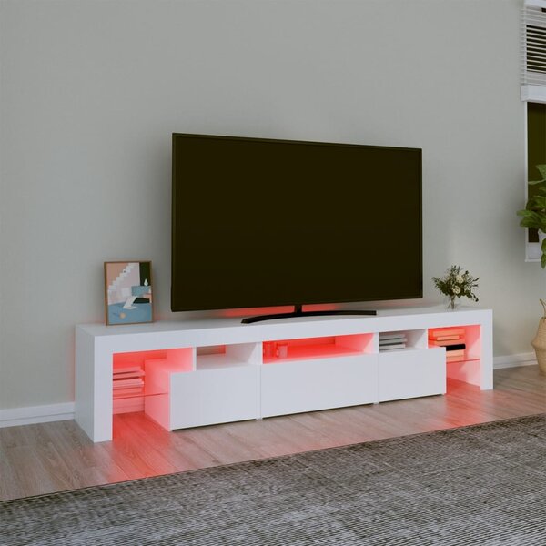 TV skříňka s LED osvětlením bílá 200x36,5x40 cm 3152810