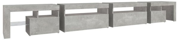 TV skříňka s LED osvětlením betonově šedá 290x36,5x40 cm 3152805