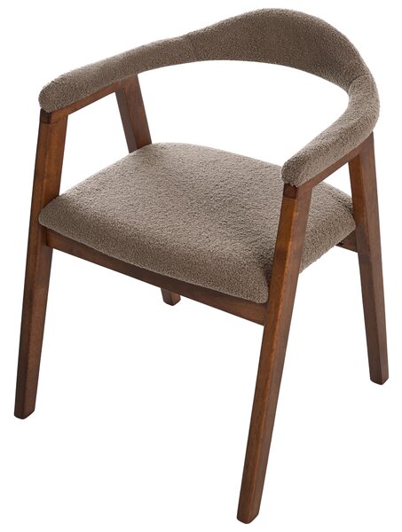 Sada 2 jídelních židlí ONECO Dřevo Hnědá/Taupe