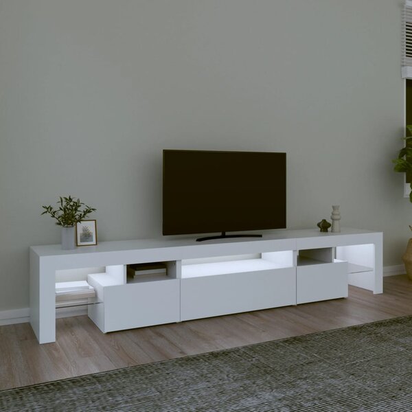 TV skříňka s LED osvětlením bílá 215x36,5x40 cm 3152794