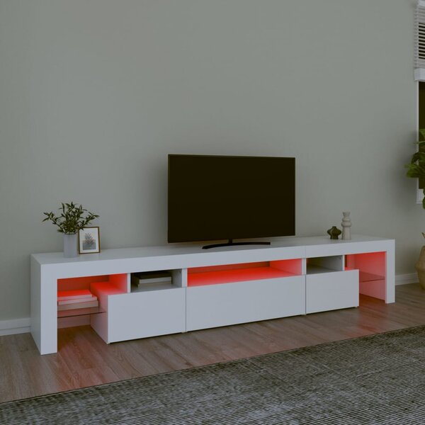 TV skříňka s LED osvětlením bílá 215x36,5x40 cm 3152794