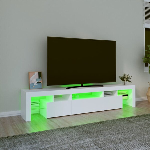 TV skříňka s LED osvětlením bílá 200x36,5x40 cm 3152810