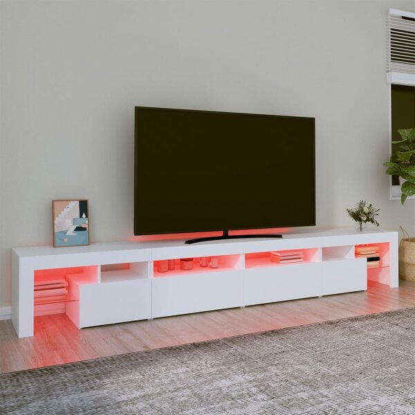 TV skříňka s LED osvětlením bílá 260x36,5x40 cm 3152818