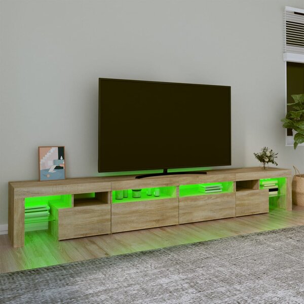 TV skříňka s LED osvětlením dub sonoma 260x36,5x40 cm 3152820