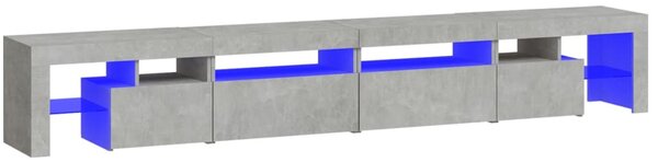 TV skříňka s LED osvětlením betonově šedá 260x36,5x40 cm 3152821