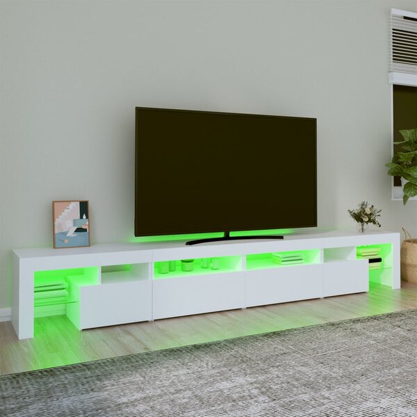 TV skříňka s LED osvětlením bílá 260x36,5x40 cm 3152818