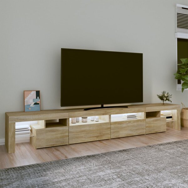 TV skříňka s LED osvětlením dub sonoma 260x36,5x40 cm 3152820