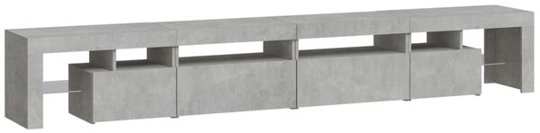 TV skříňka s LED osvětlením betonově šedá 260x36,5x40 cm 3152821