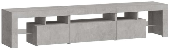 TV skříňka s LED osvětlením betonově šedá 200x36,5x40 cm 3152813