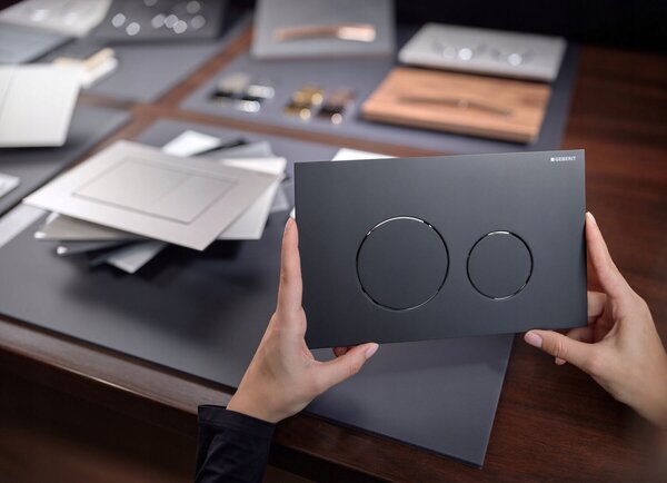 Geberit splachovací tlačítko matná černá Sigma40 115.628.14.1