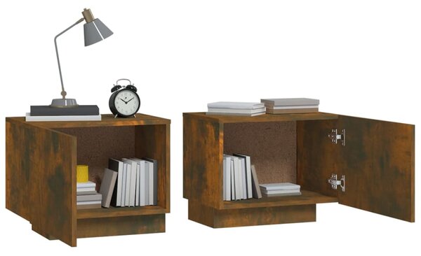 Noční stolek kouřový dub 100 x 35 x 40 cm kompozitní dřevo 3152832