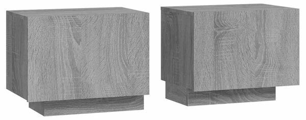 Noční stolek šedý sonoma 100 x 35 x 40 cm kompozitní dřevo 3152833