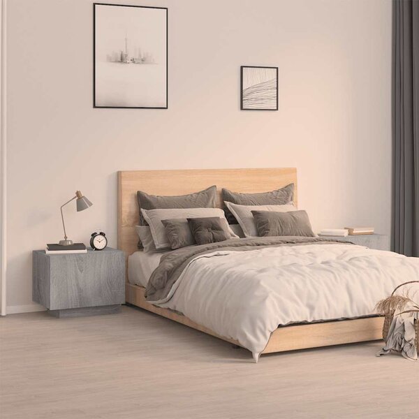 Noční stolek šedý sonoma 100 x 35 x 40 cm kompozitní dřevo 3152833