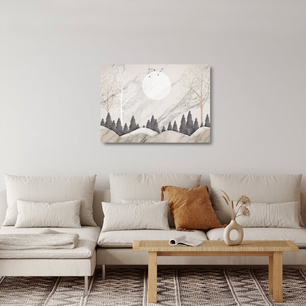 Skleněný obraz - Zimní krajina (70x50 cm)