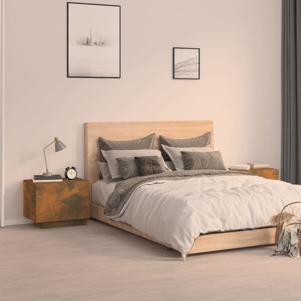 Noční stolek kouřový dub 100 x 35 x 40 cm kompozitní dřevo 3152832