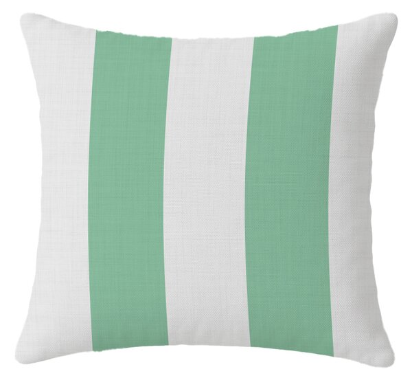 Sada 2 ks dekoračních povlaků na polštář STRIPES 45x45 cm, bílo-zelená