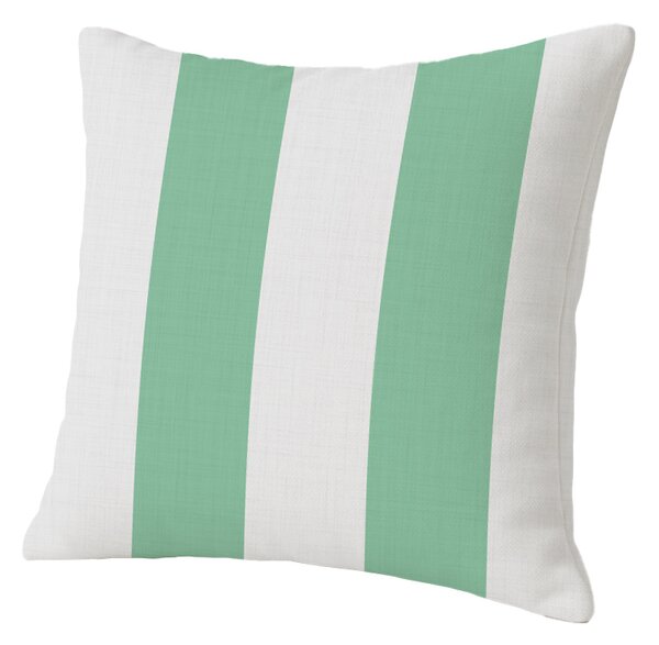 Sada 2 ks dekoračních povlaků na polštář STRIPES 45x45 cm, bílo-zelená