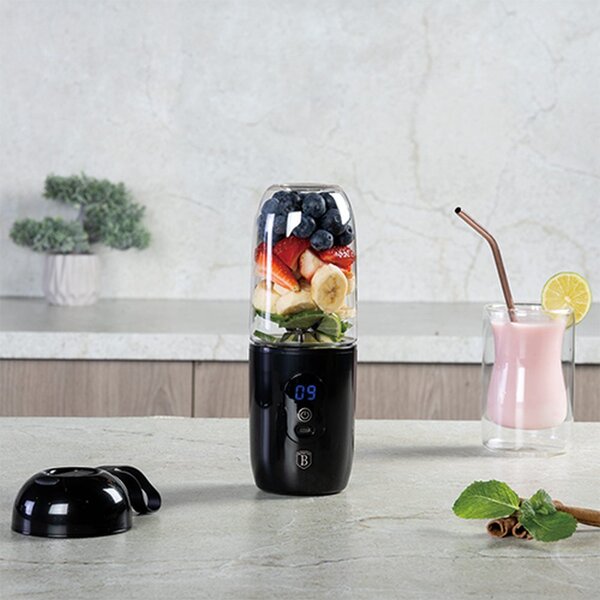 Mixér smoothie s USB nabíjením černý