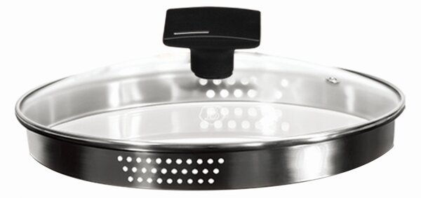 Kastrol s poklicí a titanovým povrchem a poklicí 24 cm Matte Black Collection