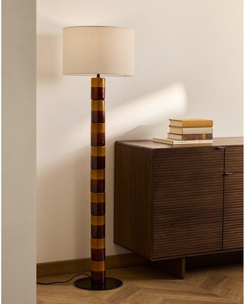 Stojací lampa s textilním stínidlem (výška 146 cm) Mavran – Kave Home