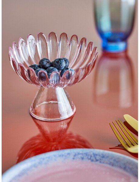 Světle růžová skleněná servírovací miska 220 ml Nalu – Bloomingville