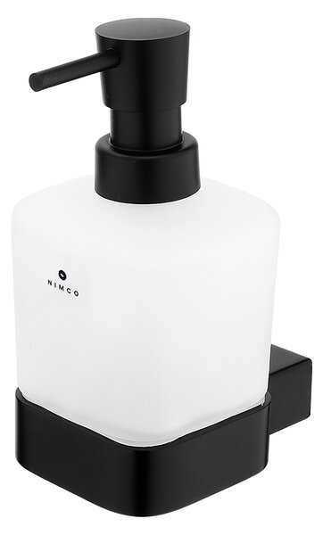 Ruční nástěnný dávkovač mýdla Nimco 320 ml, černý, vícebarevný