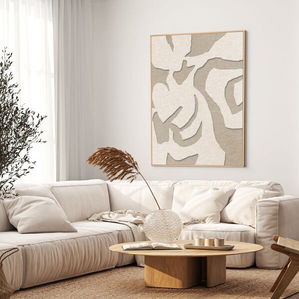 3D obraz s rámem/akustický 90x120 cm Soft Embrace 1 – Malerifabrikken