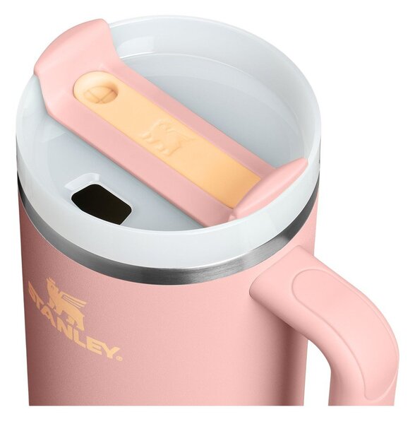 Broskvová termoska s brčkem z nerezové oceli 1,18 l Quencher H2.O FlowState™ Tumbler Peach Rose – Stanley