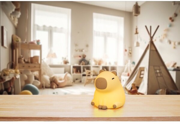 Světle žluté dětské noční světlo Capybara – Fischer & Honsel