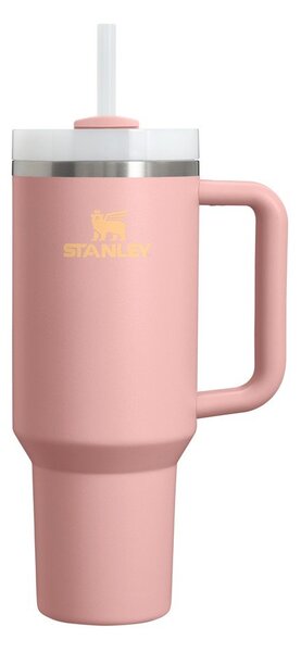Broskvová termoska s brčkem z nerezové oceli 1,18 l Quencher H2.O FlowState™ Tumbler Peach Rose – Stanley