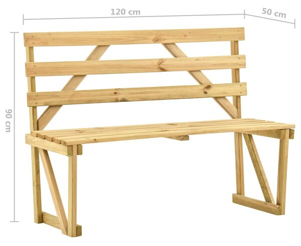 Zahradní lavice 120 cm impregnované borové dřevo 315393