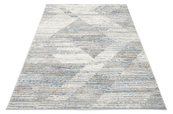 Makro Abra Moderní kusový koberec PORTLAND G501B bílý modrý Rozměr: 120x170 cm