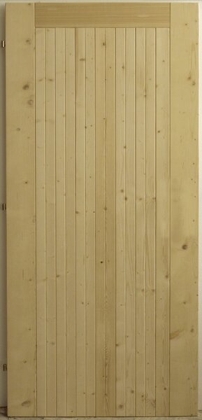 Vedlejší vchodové dveře Woodisol, 70 L, 700 × 1970 mm, masivní dřevo, levé, borovice, plné