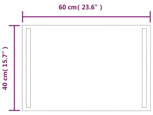 Koupelnové zrcadlo s LED osvětlením 40x60 cm 3154061
