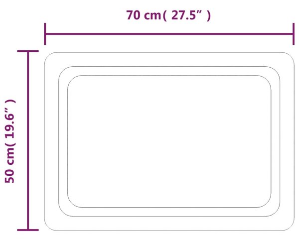 Koupelnové zrcadlo s LED osvětlením 50x70 cm 3154093