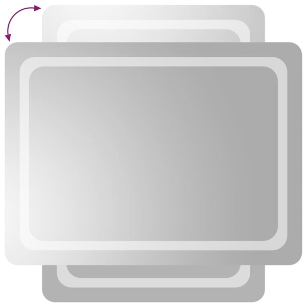 Koupelnové zrcadlo s LED osvětlením 60 x 80 cm 3154096