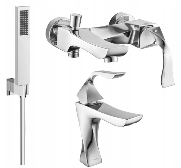 Sprchový set s umyvadlovou baterií Mexen Estrella 72303R02-00 chrom