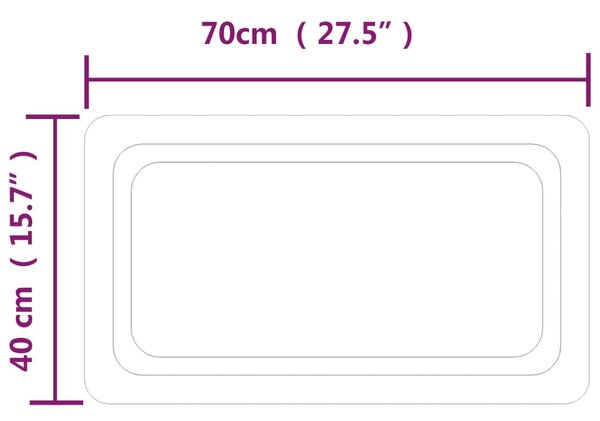 Koupelnové zrcadlo s LED osvětlením 40x70 cm 3154092