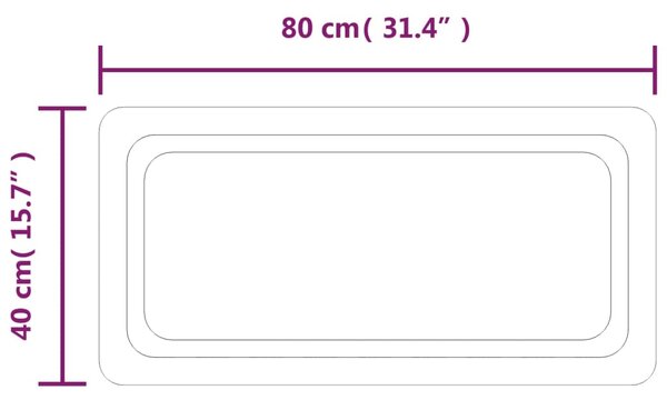 Koupelnové zrcadlo s LED osvětlením 40x80 cm 3154094
