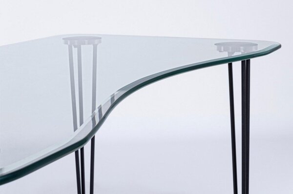 Pracovní stůl se skleněnou deskou 60x120 cm Rondo – Bizzotto