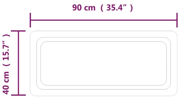 Koupelnové zrcadlo s LED osvětlením 40x90 cm 3154097