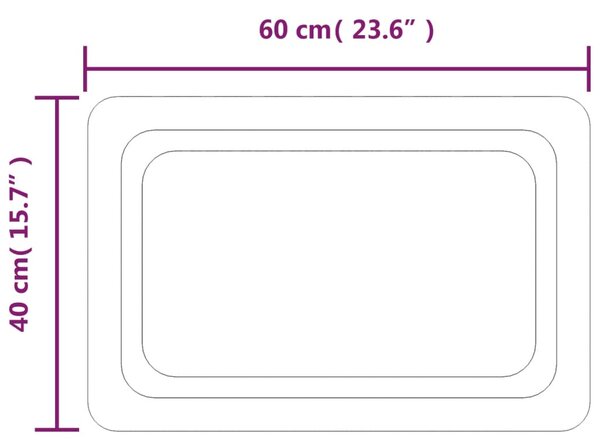 Koupelnové zrcadlo s LED osvětlením 40x60 cm 3154091