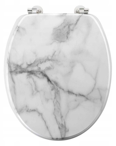WC sedátko Douceur d'intérieur MARBRE bílé, šedé MDF