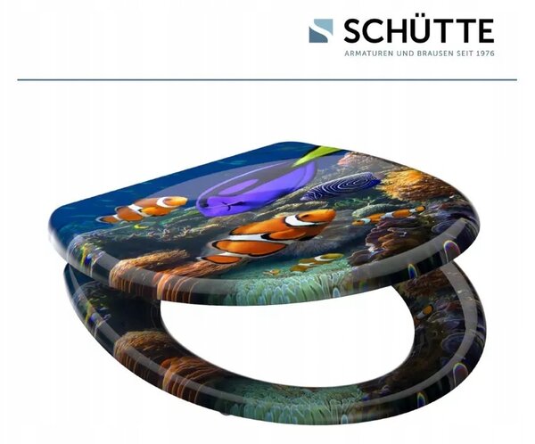 Sedátko na WC Schütte Sea Life, vícebarevné, duroplast