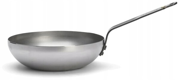 Ocelový wok 24 cm Mineral B hluboká pánev indukce De Buyer D-5611-24
