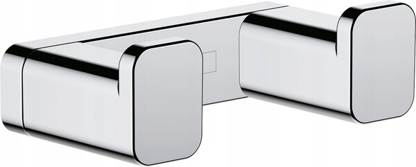 Dvojitý chromový háček na ručníky Hansgrohe AddStoris 41755000