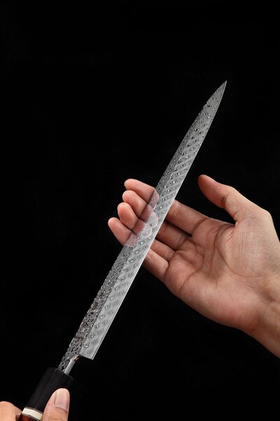 Ručně vyráběný nůž Sashimi HEZHEN F3 270mm