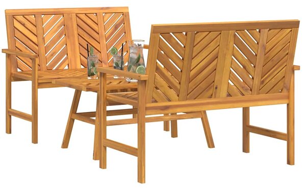 Zahradní lounge set 3 ks Hnědá Masivní akátové dřevo 3154128